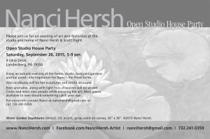 Open Studio House Party 2015 card back
