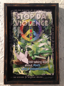 R. Valencia, Stop Da Violence, digital print