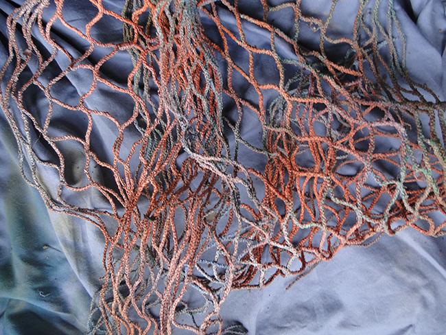 Nets on drop cloth