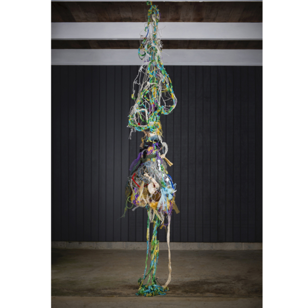Goddess, 2016, Nylon netting, rope, yarn, wire. $1,500.00